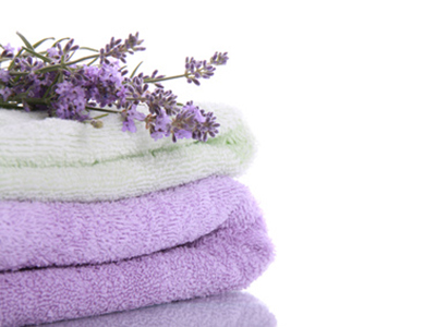 πετσέτες με άνθη λεβάντα