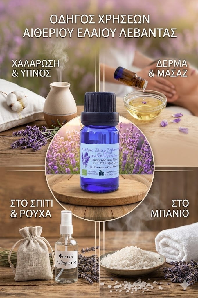 Αιθέριο έλαιο λεβάντας ελληνικής παραγωγής